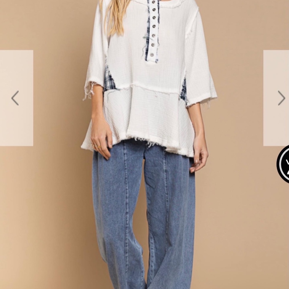 POL BOHO TOP - Picture 2 of 3